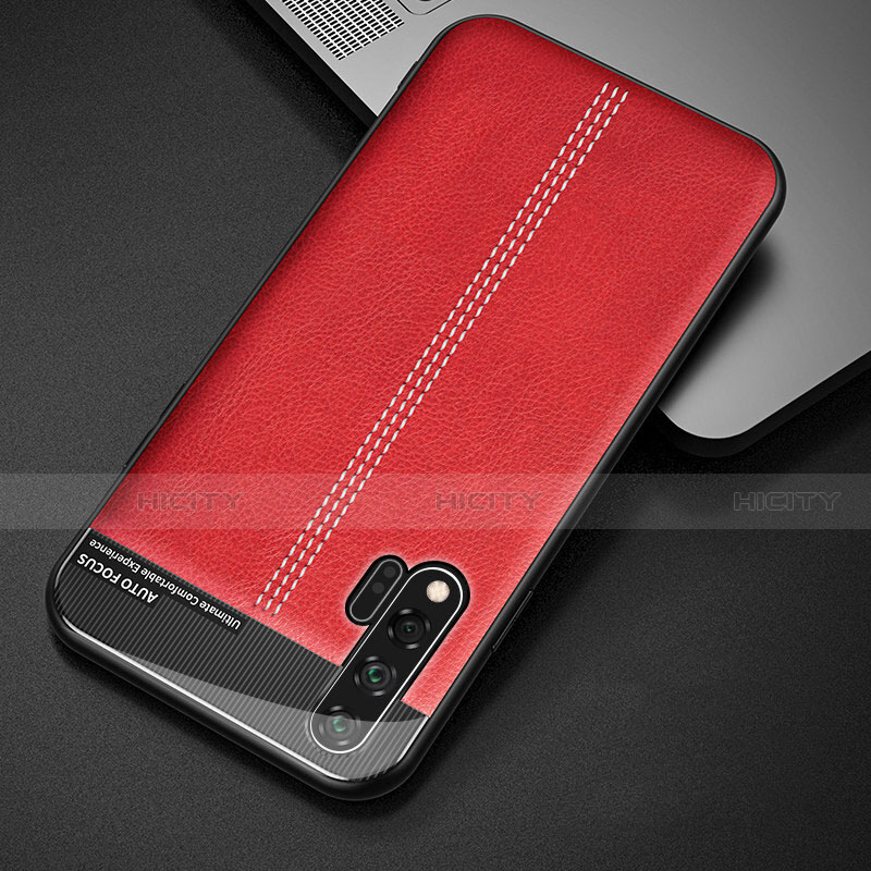 Coque Luxe Cuir Housse Etui R04 pour Huawei Nova 6 5G Rouge Plus