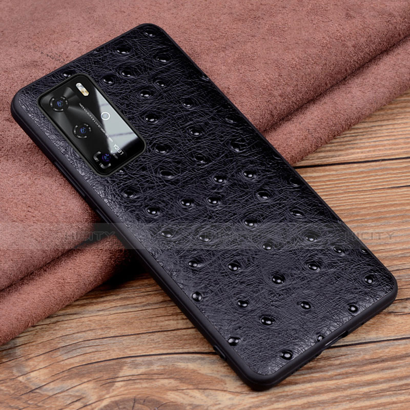 Coque Luxe Cuir Housse Etui R04 pour Huawei P40 Pro Noir Plus