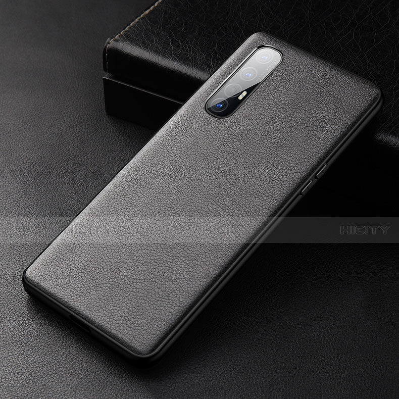 Coque Luxe Cuir Housse Etui R04 pour Oppo Find X2 Neo Noir Plus