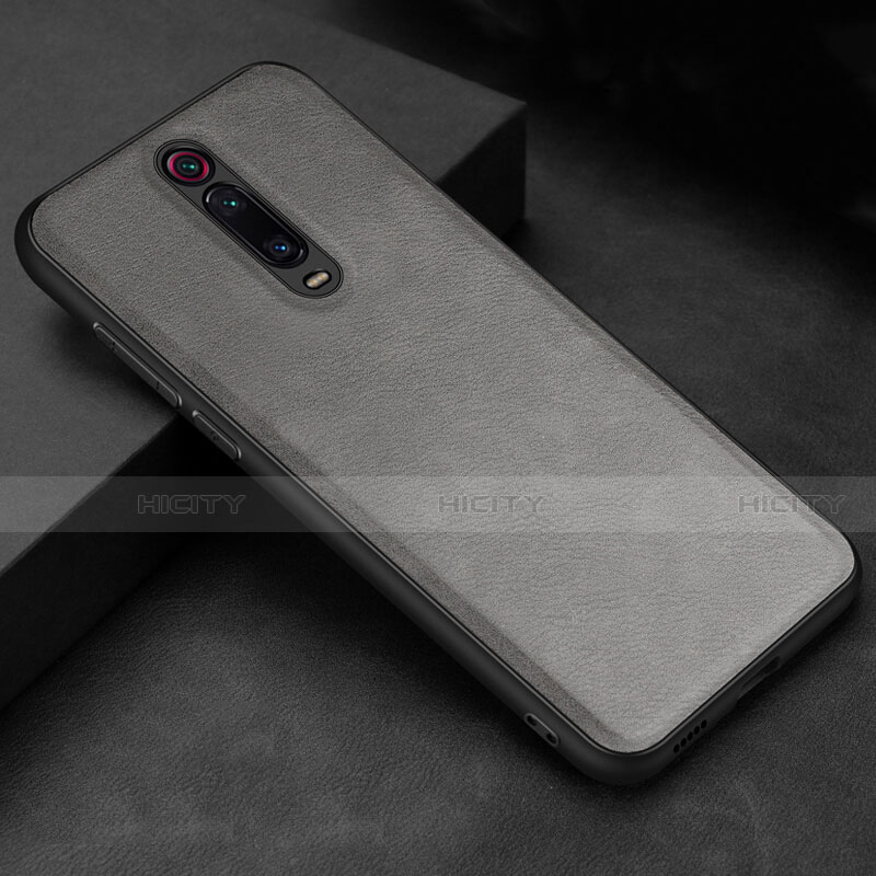 Coque Luxe Cuir Housse Etui R04 pour Xiaomi Mi 9T Gris Plus