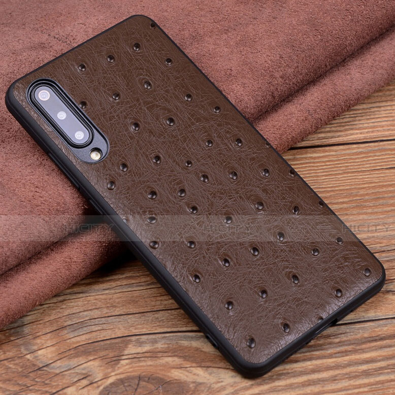 Coque Luxe Cuir Housse Etui R04 pour Xiaomi Mi A3 Marron Plus