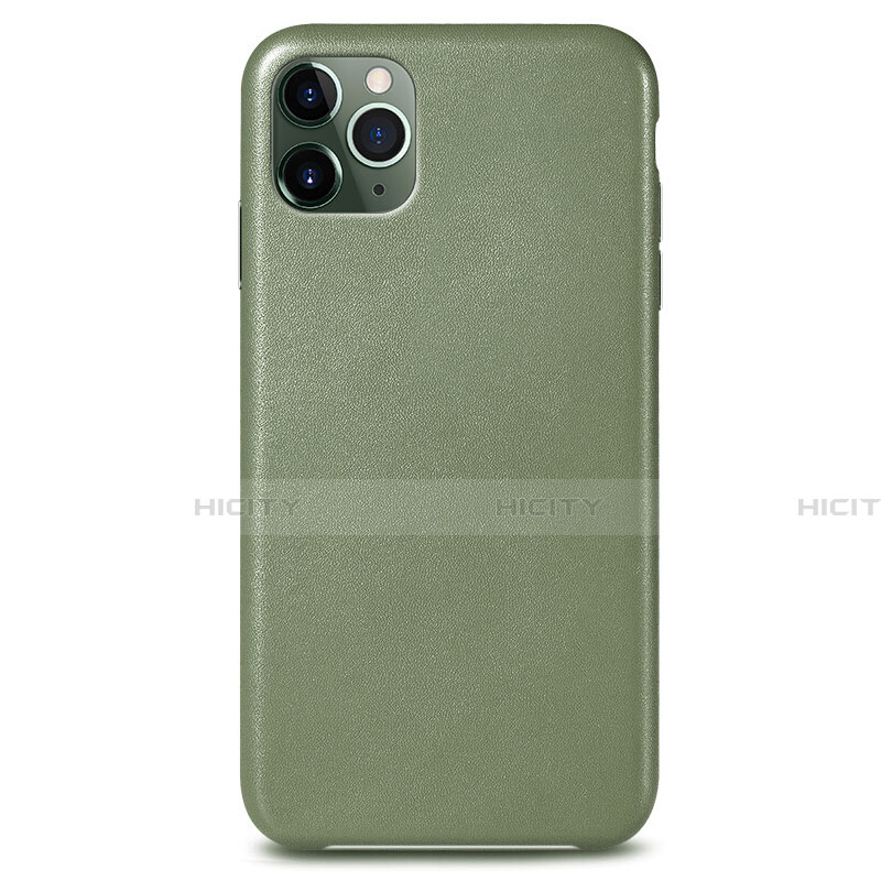 Coque Luxe Cuir Housse Etui R05 pour Apple iPhone 11 Pro Vert Plus