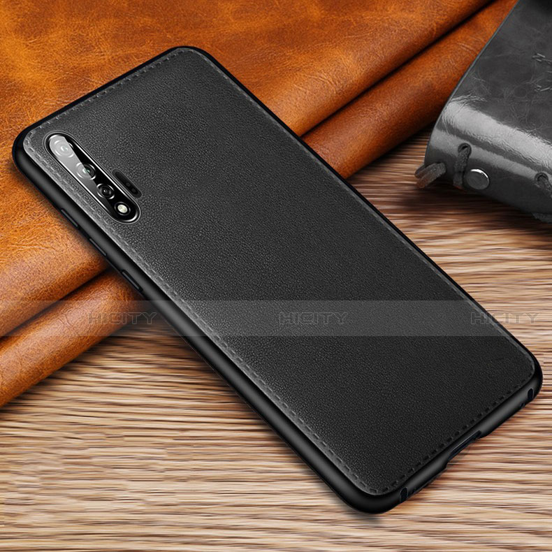 Coque Luxe Cuir Housse Etui R05 pour Huawei Nova 6 5G Noir Plus