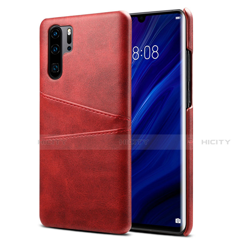 Coque Luxe Cuir Housse Etui R05 pour Huawei P30 Pro Rouge Plus