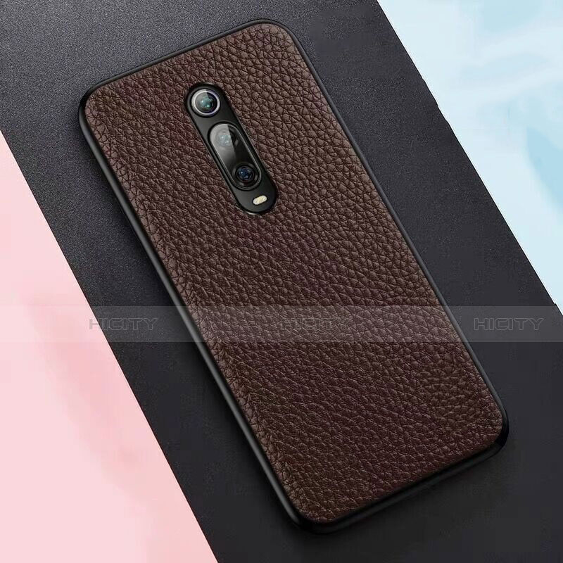 Coque Luxe Cuir Housse Etui R05 pour Xiaomi Mi 9T Marron Plus