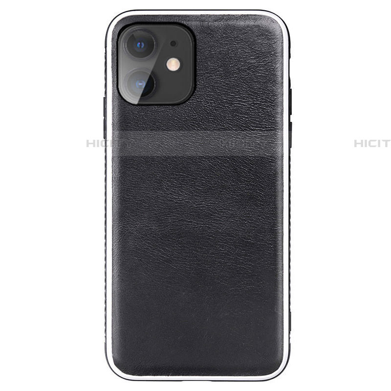 Coque Luxe Cuir Housse Etui R06 pour Apple iPhone 11 Noir Plus