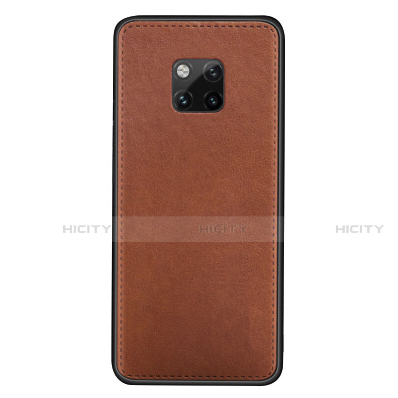 Coque Luxe Cuir Housse Etui R07 pour Huawei Mate 20 Pro Orange Plus