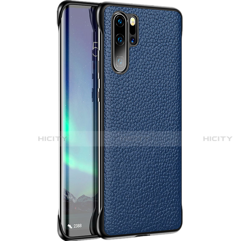 Coque Luxe Cuir Housse Etui R07 pour Huawei P30 Pro Bleu Plus