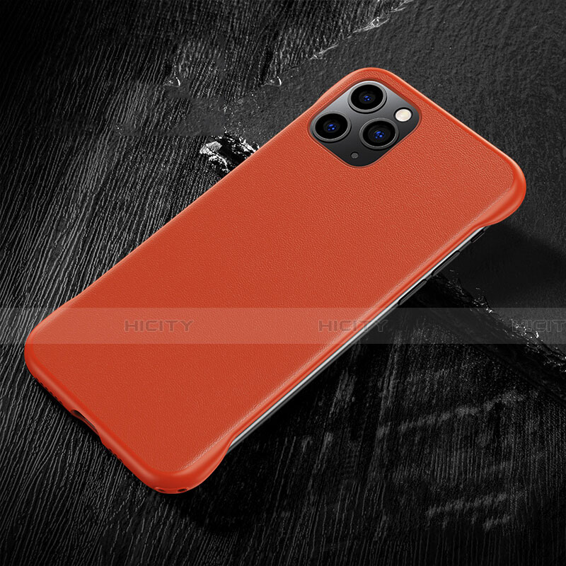 Coque Luxe Cuir Housse Etui R08 pour Apple iPhone 11 Pro Orange Plus