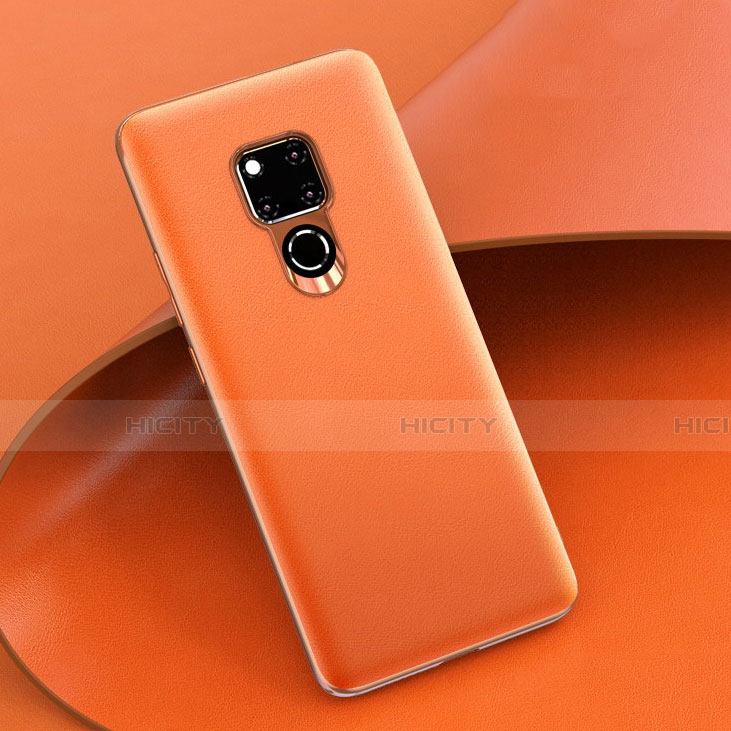 Coque Luxe Cuir Housse Etui R08 pour Huawei Mate 20 X 5G Orange Plus