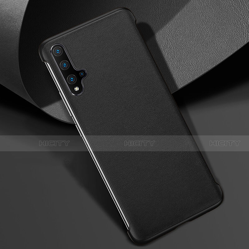 Coque Luxe Cuir Housse Etui R08 pour Huawei Nova 5 Noir Plus