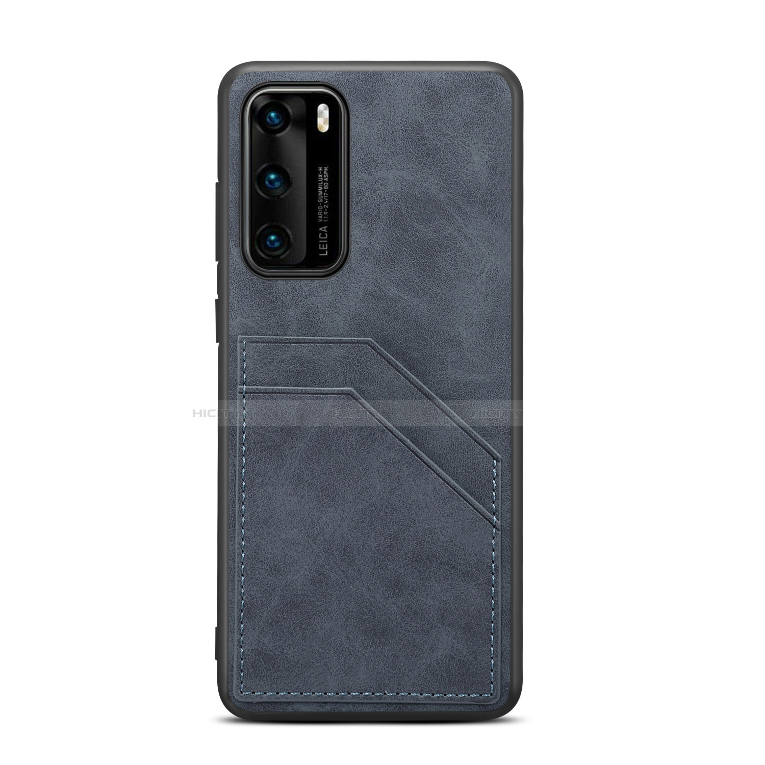 Coque Luxe Cuir Housse Etui R08 pour Huawei P40 Noir Plus