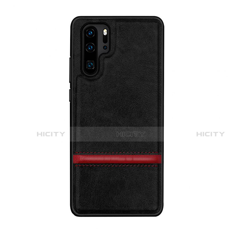 Coque Luxe Cuir Housse Etui R10 pour Huawei P30 Pro Noir Plus