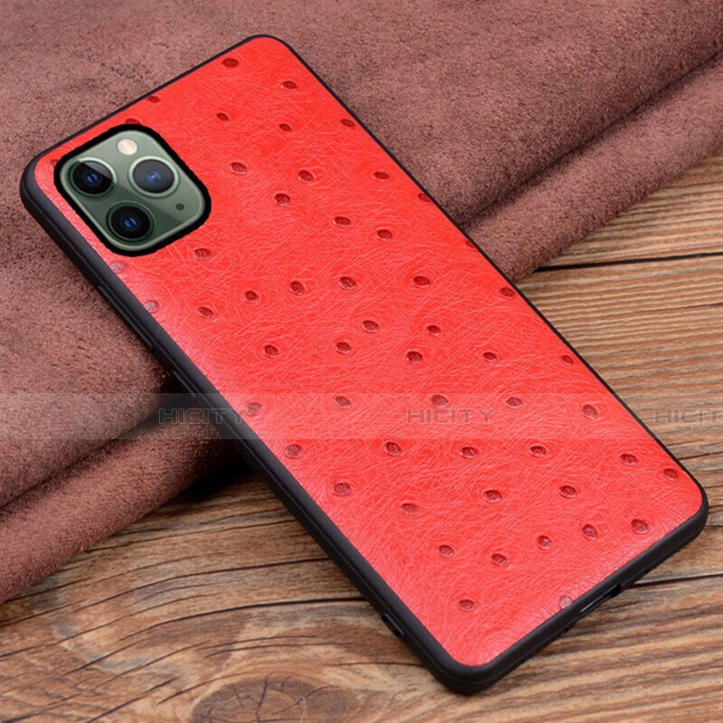 Coque Luxe Cuir Housse Etui R12 pour Apple iPhone 11 Pro Rouge Plus