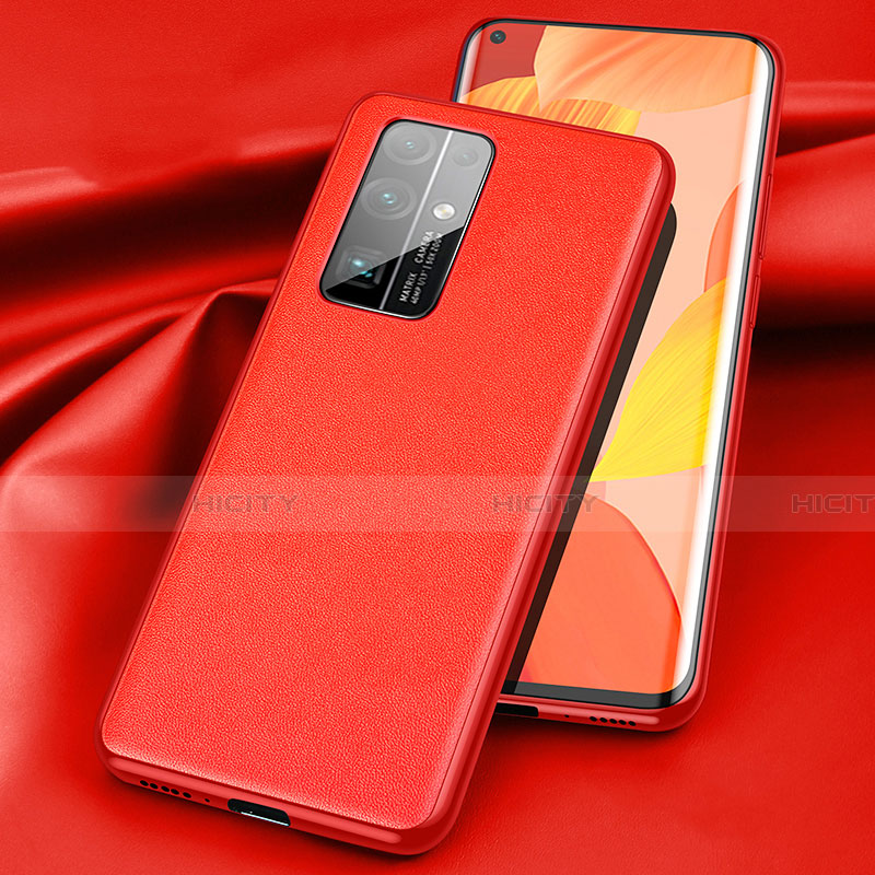 Coque Luxe Cuir Housse Etui S01 pour Huawei Honor 30 Rouge Plus