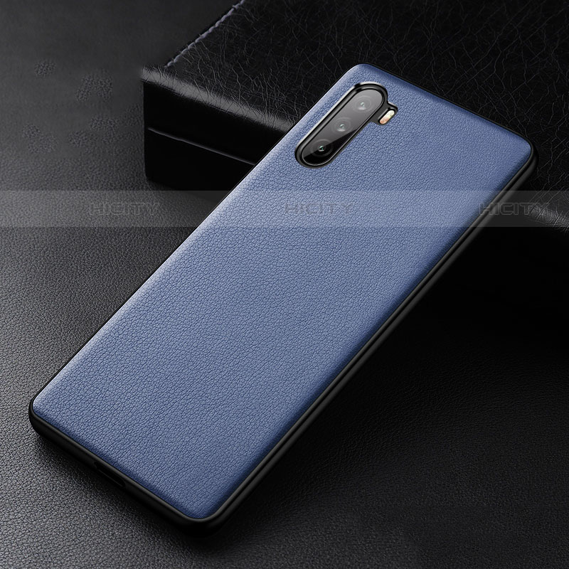 Coque Luxe Cuir Housse Etui S01 pour Huawei Mate 40 Lite 5G Bleu Plus