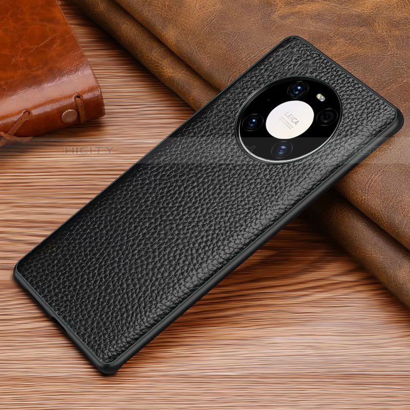 Coque Luxe Cuir Housse Etui S01 pour Huawei Mate 40 Pro Noir Plus