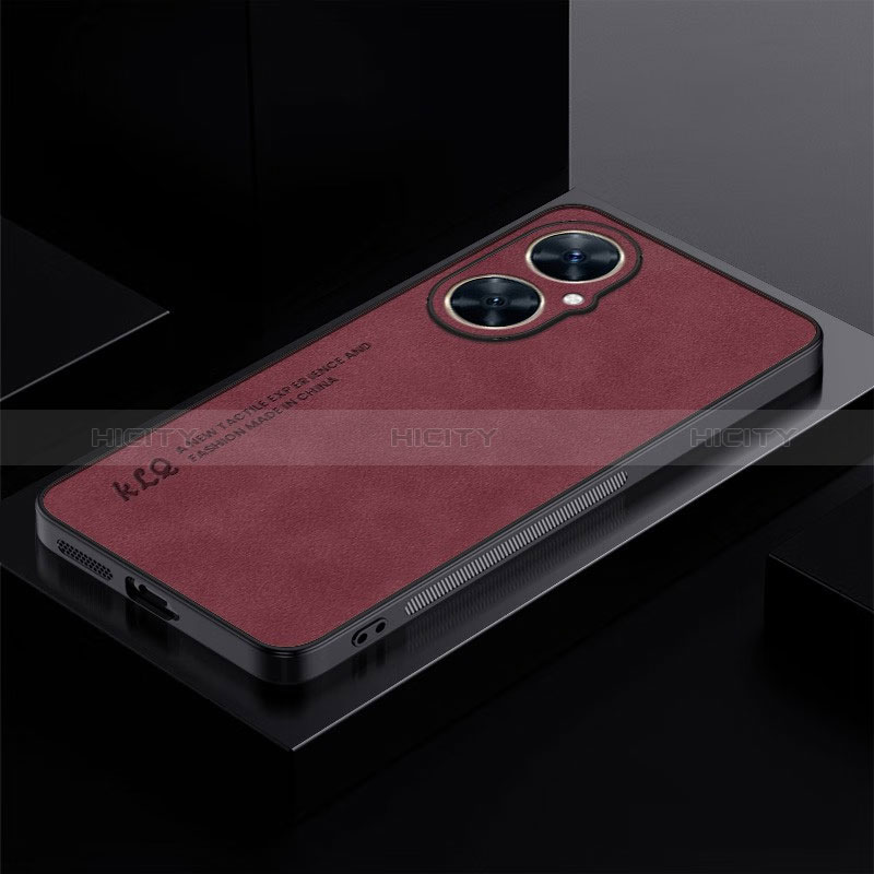 Coque Luxe Cuir Housse Etui S01 pour Huawei Nova 11i Rouge Plus