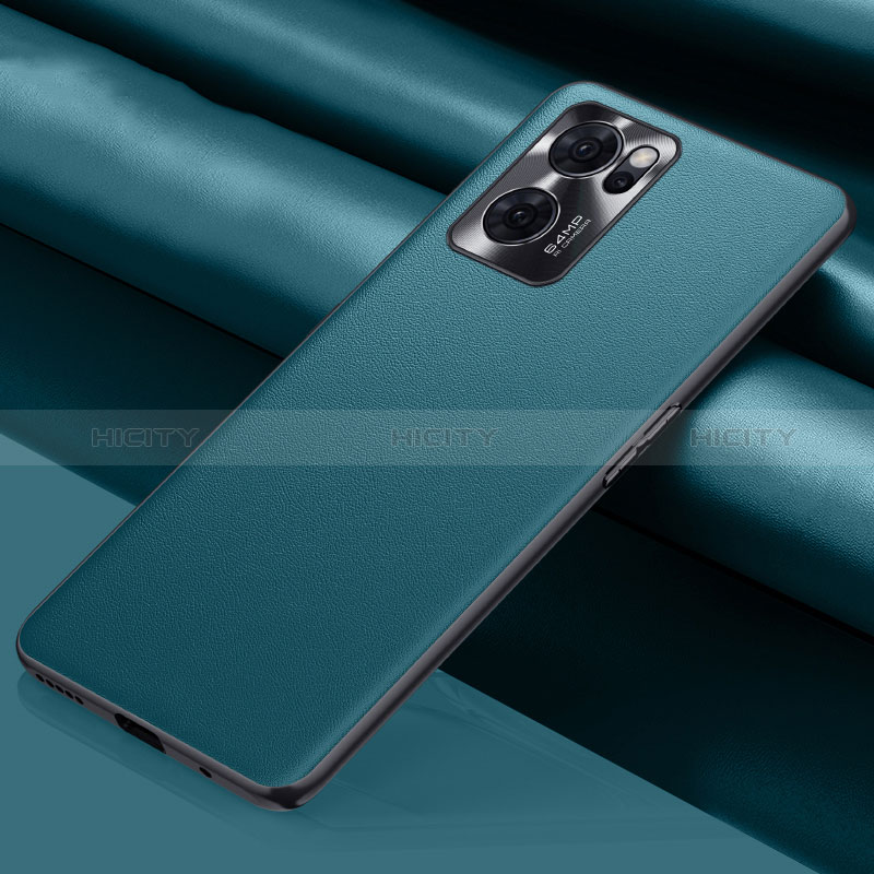 Coque Luxe Cuir Housse Etui S01 pour OnePlus Nord CE 2 5G Cyan Plus