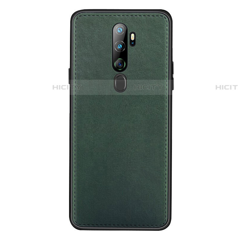 Coque Luxe Cuir Housse Etui S01 pour Oppo A11 Vert Plus