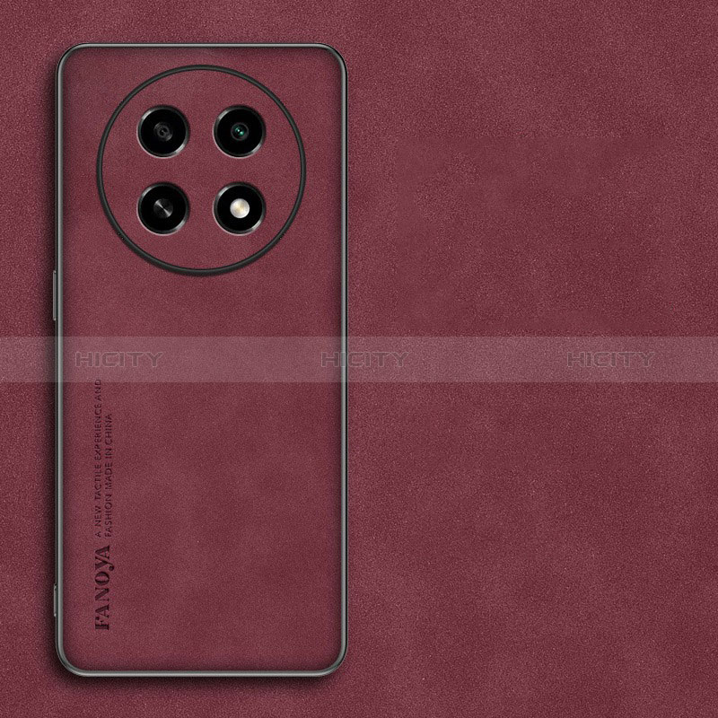 Coque Luxe Cuir Housse Etui S01 pour Oppo A2 Pro 5G Rouge Plus