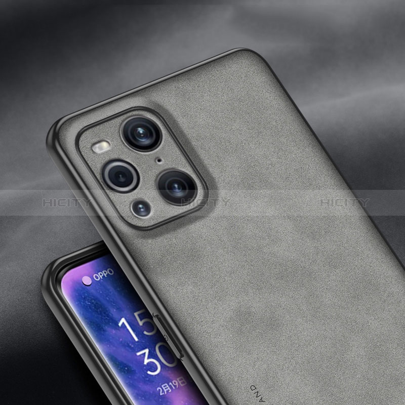 Coque Luxe Cuir Housse Etui S01 pour Oppo Find X3 5G Plus