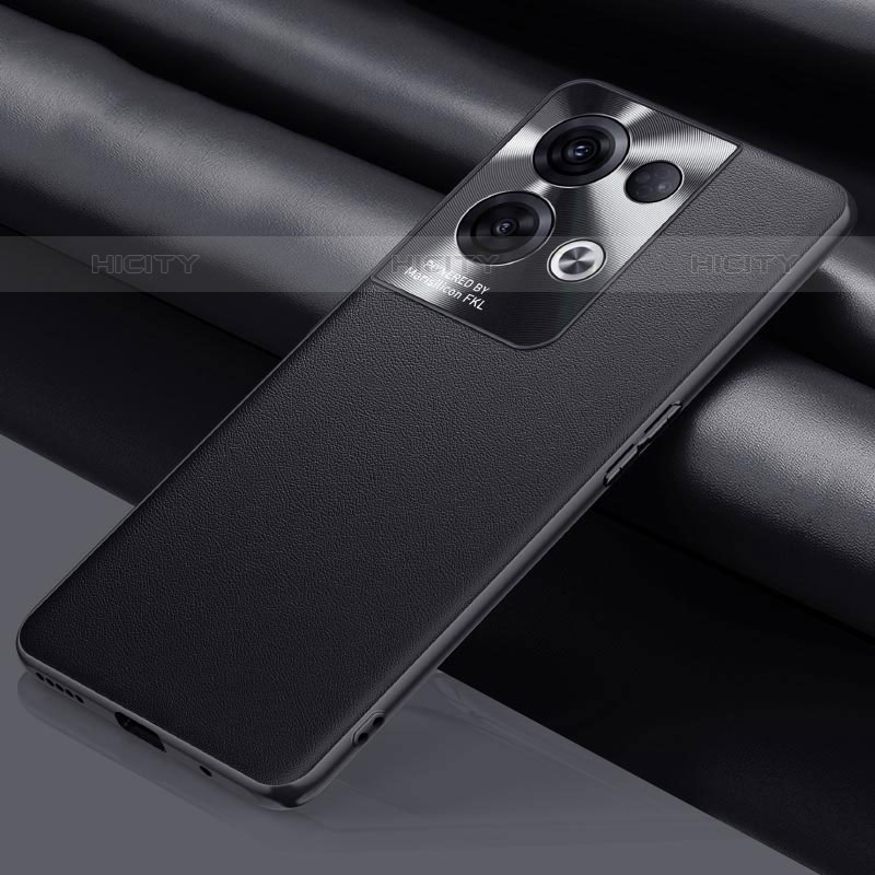 Coque Luxe Cuir Housse Etui S01 pour Oppo Reno8 Pro+ Plus 5G Noir Plus