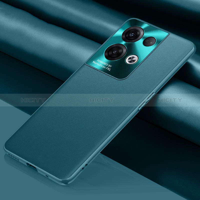 Coque Luxe Cuir Housse Etui S01 pour Oppo Reno9 Pro+ Plus 5G Cyan Plus