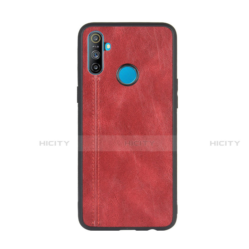 Coque Luxe Cuir Housse Etui S01 pour Realme C3 Rouge Plus