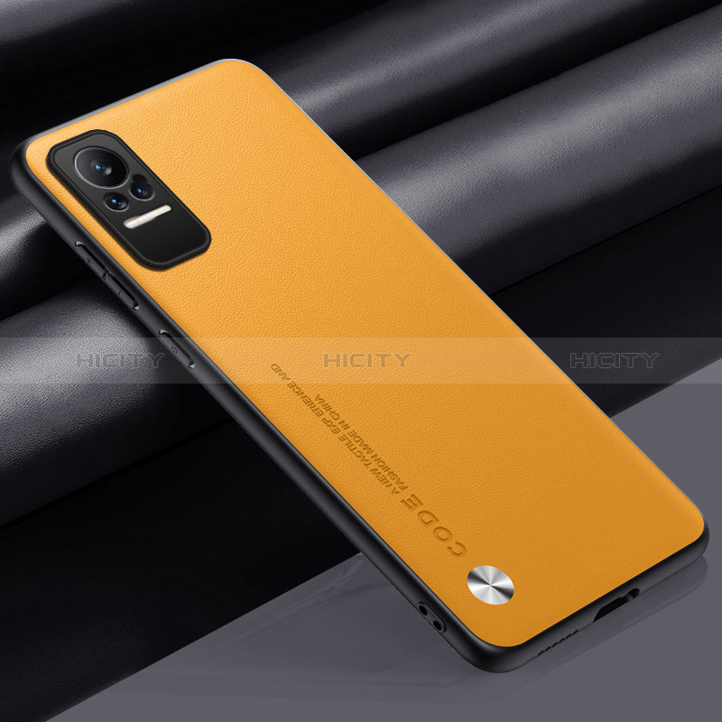 Coque Luxe Cuir Housse Etui S01 pour Xiaomi Civi 1S 5G Jaune Plus