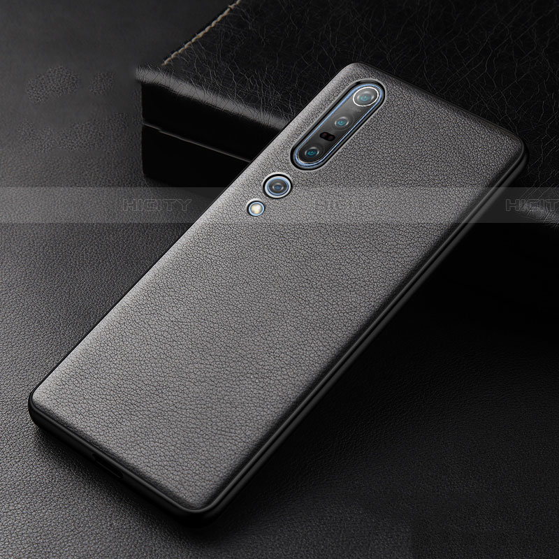 Coque Luxe Cuir Housse Etui S01 pour Xiaomi Mi 10 Pro Noir Plus