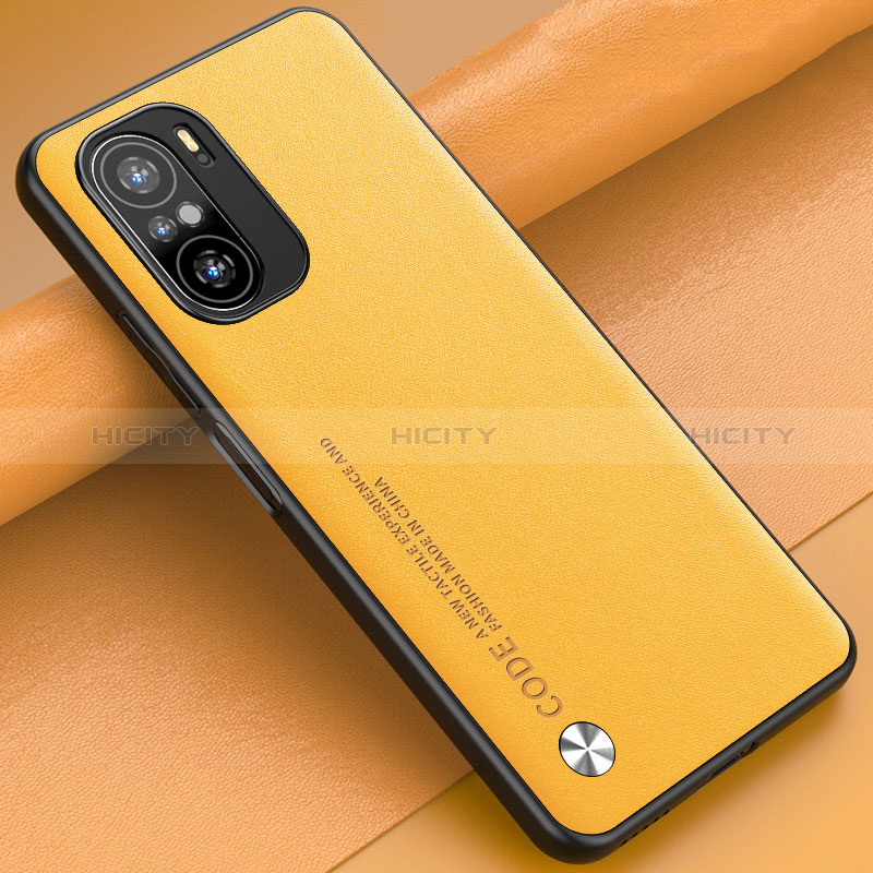 Coque Luxe Cuir Housse Etui S01 pour Xiaomi Mi 11X 5G Jaune Plus