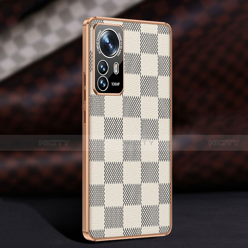 Coque Luxe Cuir Housse Etui S01 pour Xiaomi Mi 12 5G Blanc Plus