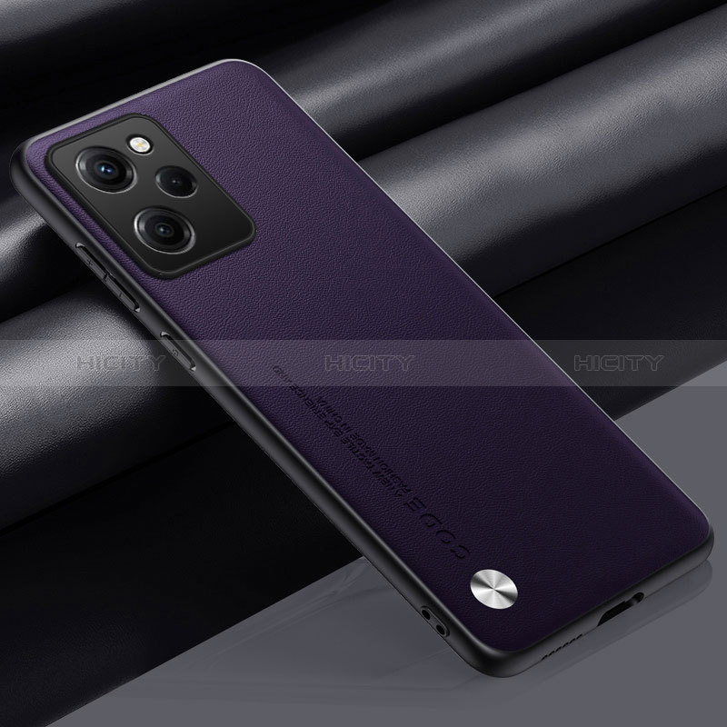 Coque Luxe Cuir Housse Etui S01 pour Xiaomi Poco X5 Pro 5G Violet Plus