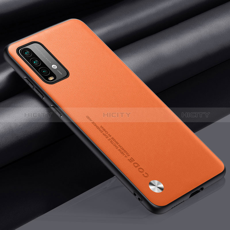 Coque Luxe Cuir Housse Etui S01 pour Xiaomi Redmi 9 Power Orange Plus