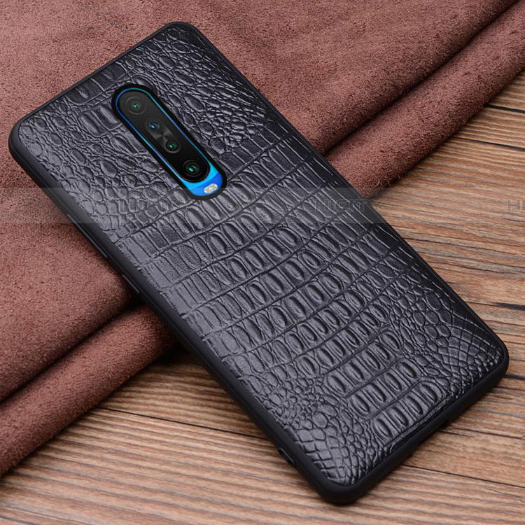 Coque Luxe Cuir Housse Etui S01 pour Xiaomi Redmi K30 4G Noir Plus