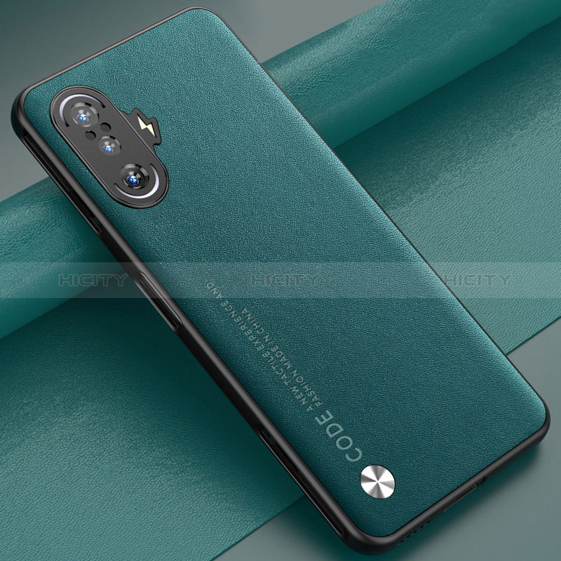 Coque Luxe Cuir Housse Etui S01 pour Xiaomi Redmi K40 Gaming 5G Vert Plus