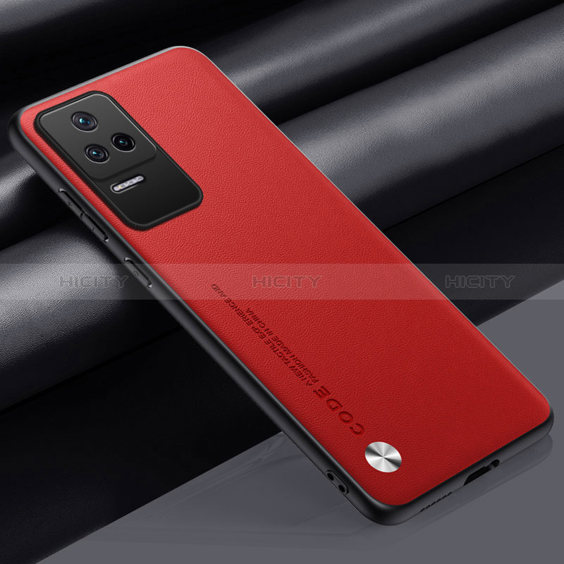 Coque Luxe Cuir Housse Etui S01 pour Xiaomi Redmi K40S 5G Rouge Plus