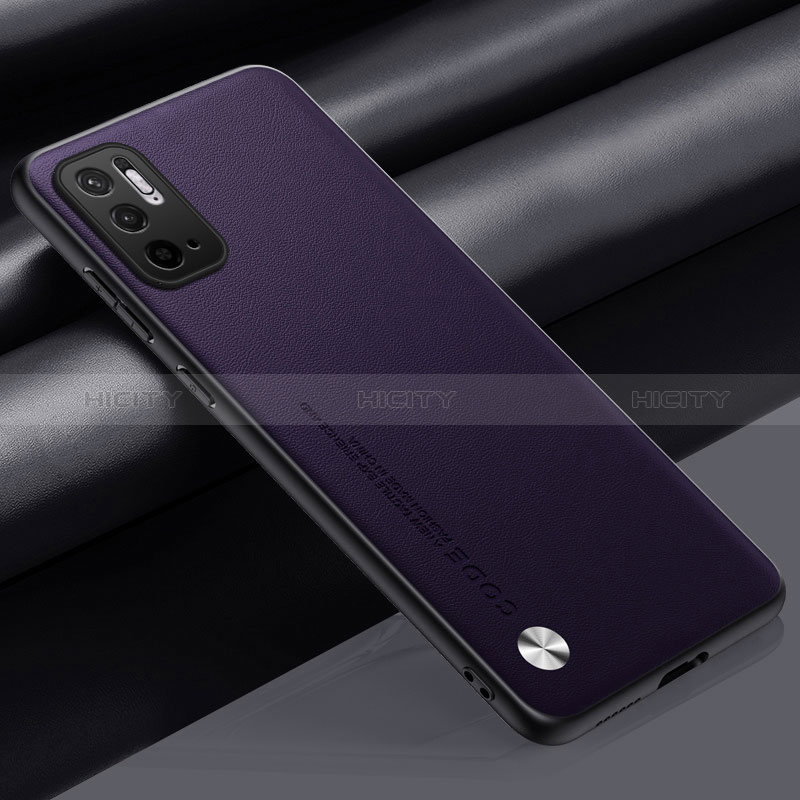 Coque Luxe Cuir Housse Etui S01 pour Xiaomi Redmi Note 10T 5G Violet Plus