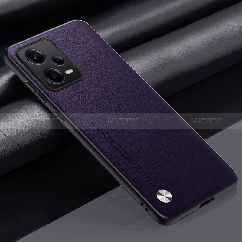 Coque Luxe Cuir Housse Etui S01 pour Xiaomi Redmi Note 12 Explorer Violet Plus