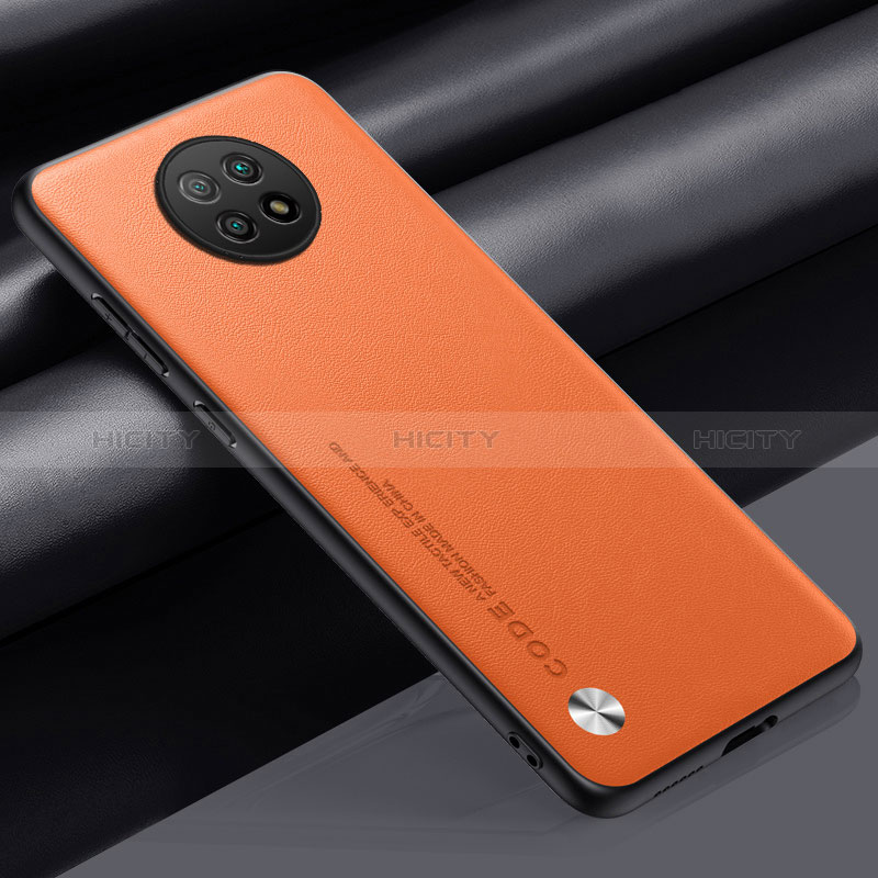 Coque Luxe Cuir Housse Etui S01 pour Xiaomi Redmi Note 9T 5G Orange Plus