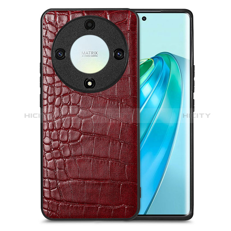 Coque Luxe Cuir Housse Etui S01D pour Huawei Honor Magic5 Lite 5G Rouge Plus