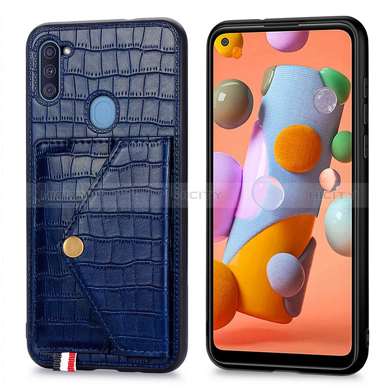 Coque Luxe Cuir Housse Etui S01D pour Samsung Galaxy A11 Plus