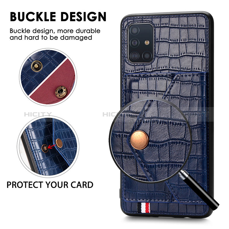 Coque Luxe Cuir Housse Etui S01D pour Samsung Galaxy A51 4G Plus