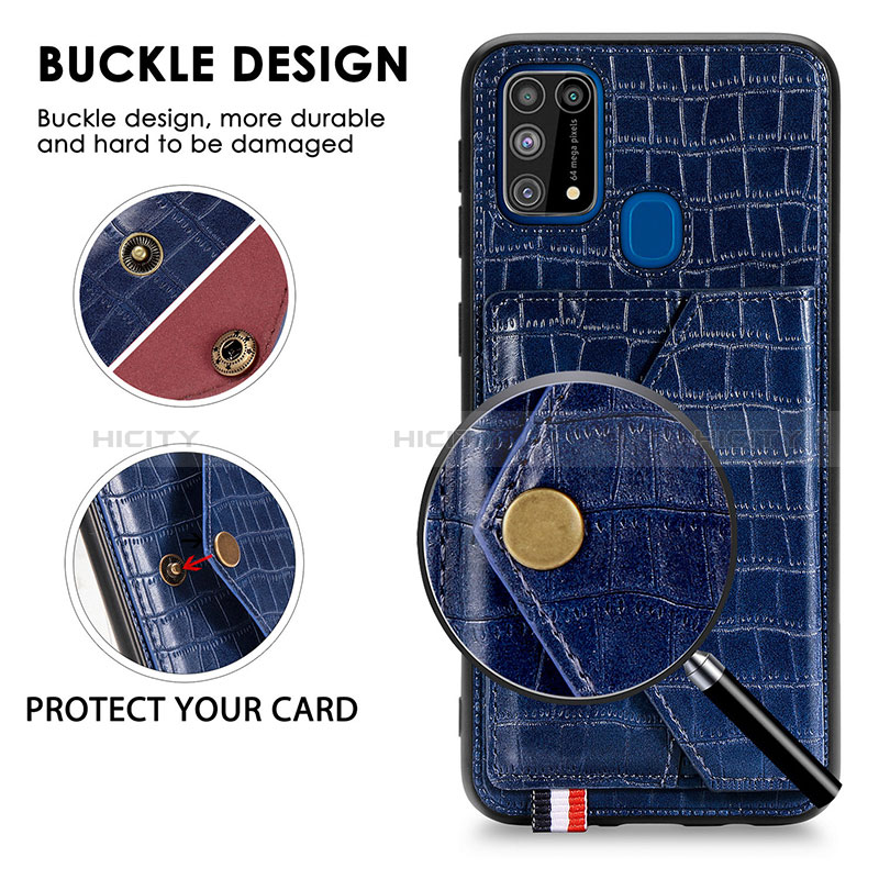 Coque Luxe Cuir Housse Etui S01D pour Samsung Galaxy M31 Prime Edition Plus