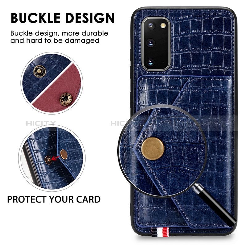 Coque Luxe Cuir Housse Etui S01D pour Samsung Galaxy S20 5G Plus