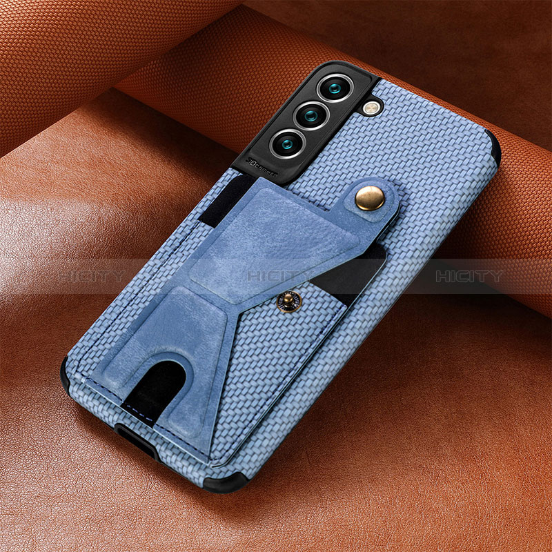 Coque Luxe Cuir Housse Etui S01D pour Samsung Galaxy S24 Plus 5G Bleu Plus