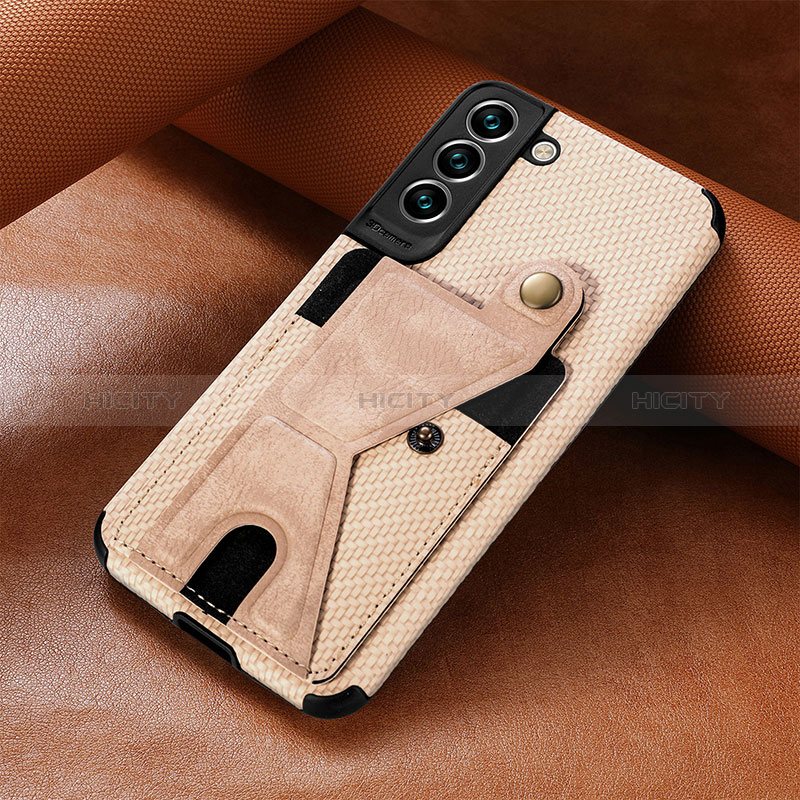 Coque Luxe Cuir Housse Etui S01D pour Samsung Galaxy S25 5G Or Plus