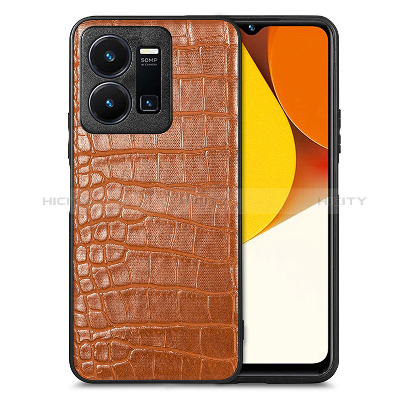 Coque Luxe Cuir Housse Etui S01D pour Vivo Y35 4G Plus