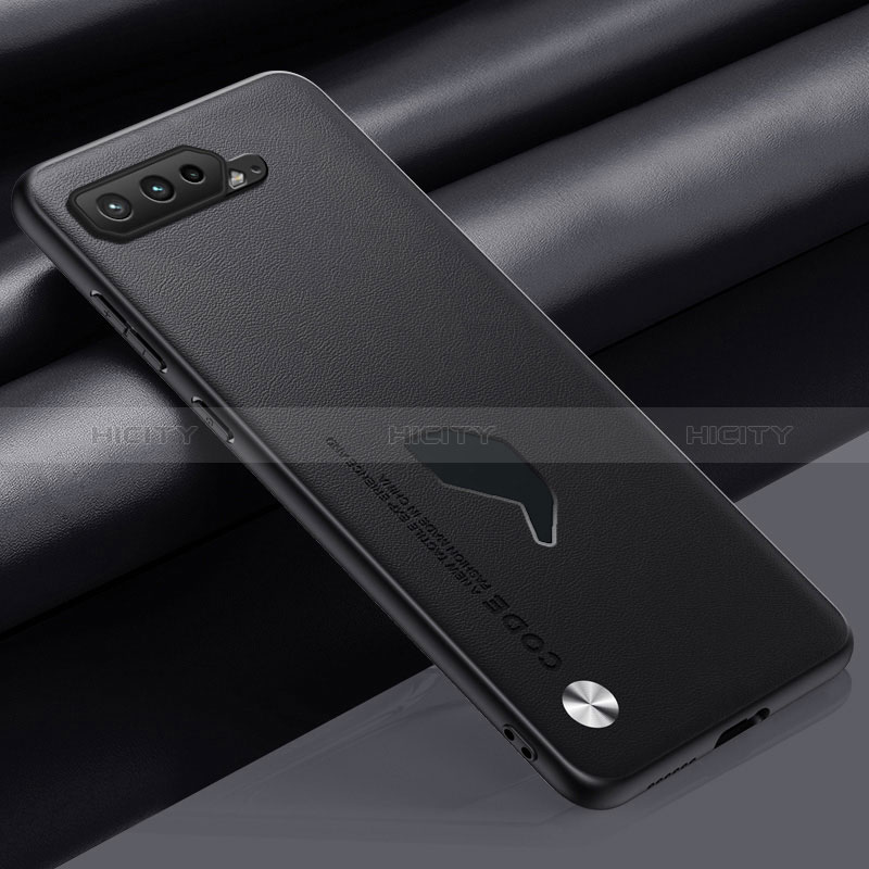 Coque Luxe Cuir Housse Etui S02 pour Asus ROG Phone 5 Pro Noir Plus